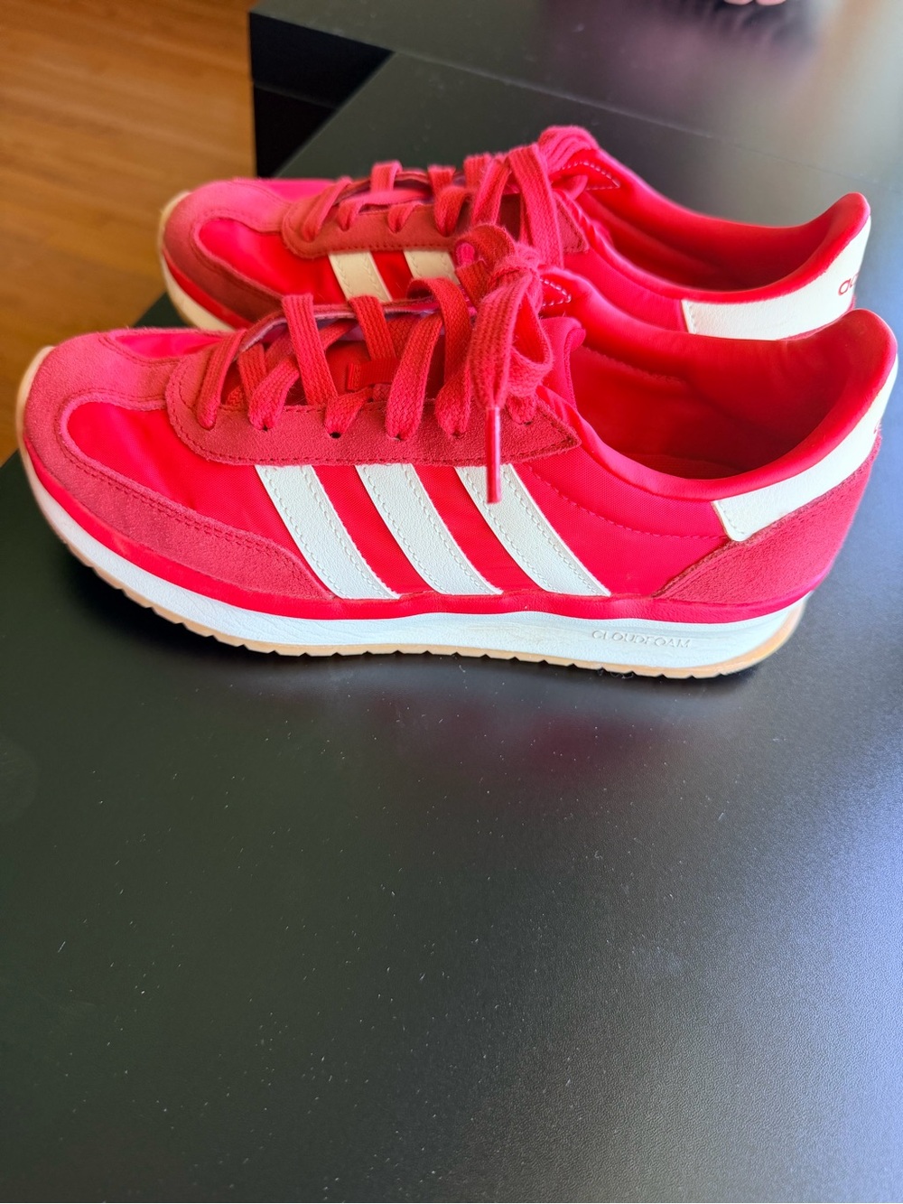 Adidas Red & White Retro Jogger Sneakers